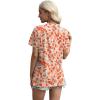 image:imageXIEERDUO Womens Summer Tops 2026 Pleated Round Neck Short Sleeve Shirts Business CasualZ Red Flowy