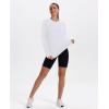 image:imageXIEERDUO Womens Workout Tops Long Sleeve Quick Dry UPF 50 Sun Protection Shirts for Hiking Running S3XL03 White