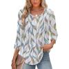image:imageXIEERDUO 34 Length Sleeve Tops for Women 2026 Crewneck Casual Pleated Tunic Tops Shirts BlousesFleaf