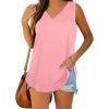 image:imageXIEERDUO Tank Top for Women Loose Fit V Neck Basic Soft Flowy Comfy Casual Sleeveless S