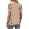 image:imageXIEERDUO Short Sleeve Sweater for Women Summer Lightweight Boho Tops Clothes Beach Vacation Outfits 2026A Boho Caramel