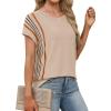 image:imageXIEERDUO Short Sleeve Sweater for Women Summer Lightweight Boho Tops Clothes Beach Vacation Outfits 2026A Boho Caramel