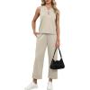 image:imageXIEERDUO Two Piece Lounge Sets for Women Summer Vacation Beach Travel Airport Outfits Casual Cruise Fashion 2026Apricot