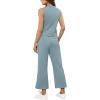 image:imageXIEERDUO Two Piece Lounge Sets for Women Summer Vacation Beach Travel Airport Outfits Casual Cruise Fashion 2026Aqua Blue
