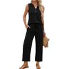 image:imageXIEERDUO Two Piece Lounge Sets for Women Summer Vacation Beach Travel Airport Outfits Casual Cruise Fashion 2026Black