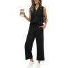 image:imageXIEERDUO Two Piece Lounge Sets for Women Summer Vacation Beach Travel Airport Outfits Casual Cruise Fashion 2026Black