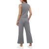 image:imageXIEERDUO Two Piece Lounge Sets for Women Summer Vacation Beach Travel Airport Outfits Casual Cruise Fashion 2026Grey