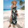 image:imageXIEERDUO Maxi Dresses for Women 2026 Beach Vacation Clothes Sleeveless Summer Boho Sundresses with Pockets S2XlAblack Leaf