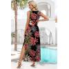 image:imageXIEERDUO Maxi Dresses for Women 2026 Beach Vacation Clothes Sleeveless Summer Boho Sundresses with Pockets S2XlAred Leaf