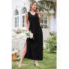 image:imageXIEERDUO Maxi Dresses for Women 2026 Beach Vacation Clothes Sleeveless Summer Boho Sundresses with Pockets S2XlBlack