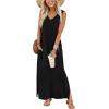 image:imageXIEERDUO Maxi Dresses for Women 2026 Beach Vacation Clothes Sleeveless Summer Boho Sundresses with Pockets S2XlBlack