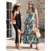 image:imageXIEERDUO Maxi Dresses for Women 2026 Beach Vacation Clothes Sleeveless Summer Boho Sundresses with Pockets S2XlFloral Palm Leaf