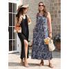 image:imageXIEERDUO Maxi Dresses for Women 2026 Beach Vacation Clothes Sleeveless Summer Boho Sundresses with Pockets S2XlGrey Blue Pattern