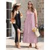 image:imageXIEERDUO Maxi Dresses for Women 2026 Beach Vacation Clothes Sleeveless Summer Boho Sundresses with Pockets S2XlPink Dots