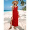 image:imageXIEERDUO Maxi Dresses for Women 2026 Beach Vacation Clothes Sleeveless Summer Boho Sundresses with Pockets S2XlRed