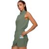 image:imageXIEERDUO Two Piece Skirt Sets for Women Summer Beach Vacation Resort Cruise Outfits Mock Neck Tops Tennis Skirt SetsGreen