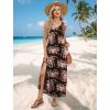 image:imageXIEERDUO Maxi Summer Dresses for Women 2026 Beach Vacation Clothes Spring Boho Cruise Sundresses with Pockets S2XlBlack Flower