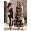 image:imageXIEERDUO Maxi Summer Dresses for Women 2026 Beach Vacation Clothes Spring Boho Cruise Sundresses with Pockets S2XlBlack Flower
