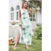 image:imageXIEERDUO Maxi Summer Dresses for Women 2026 Beach Vacation Clothes Spring Boho Cruise Sundresses with Pockets S2XlFloral Green Bamboo Leaf