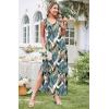 image:imageXIEERDUO Maxi Summer Dresses for Women 2026 Beach Vacation Clothes Spring Boho Cruise Sundresses with Pockets S2XlFloral Palm Leaf