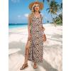 image:imageXIEERDUO Maxi Summer Dresses for Women 2026 Beach Vacation Clothes Spring Boho Cruise Sundresses with Pockets S2XlLight Brown Dots