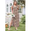 image:imageXIEERDUO Maxi Summer Dresses for Women 2026 Beach Vacation Clothes Spring Boho Cruise Sundresses with Pockets S2XlLight Brown Dots