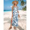 image:imageXIEERDUO Maxi Summer Dresses for Women 2026 Beach Vacation Clothes Spring Boho Cruise Sundresses with Pockets S2XlVintage Blue Floral