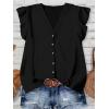 image:imageWomens Tops Ruffle Sleeve Shirts Ladies Tops and Blouses Spring Clothes Tank Tops for Women Business Casual Outfits 2026Black