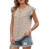 image:imageWomens Tops Ruffle Sleeve Shirts Ladies Tops and Blouses Spring Clothes Tank Tops for Women Business Casual Outfits 2026Brown Stripe