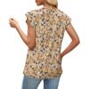 image:imageWomens Tops Ruffle Sleeve Shirts Ladies Tops and Blouses Spring Clothes Tank Tops for Women Business Casual Outfits 2026Coffee Floral