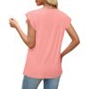 image:imageWomens Tops Ruffle Sleeve Shirts Ladies Tops and Blouses Spring Clothes Tank Tops for Women Business Casual Outfits 2026Coral