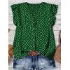 image:imageWomens Tops Ruffle Sleeve Shirts Ladies Tops and Blouses Spring Clothes Tank Tops for Women Business Casual Outfits 2026Green Dot