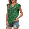 image:imageWomens Tops Ruffle Sleeve Shirts Ladies Tops and Blouses Spring Clothes Tank Tops for Women Business Casual Outfits 2026Green Dot