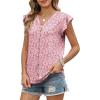 image:imageWomens Tops Ruffle Sleeve Shirts Ladies Tops and Blouses Spring Clothes Tank Tops for Women Business Casual Outfits 2026Pink Floral