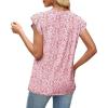 image:imageWomens Tops Ruffle Sleeve Shirts Ladies Tops and Blouses Spring Clothes Tank Tops for Women Business Casual Outfits 2026Pink Floral