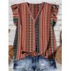 image:imageWomens Tops Ruffle Sleeve Shirts Ladies Tops and Blouses Spring Clothes Tank Tops for Women Business Casual Outfits 2026Red Stripe