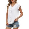 image:imageWomens Tops Ruffle Sleeve Shirts Ladies Tops and Blouses Spring Clothes Tank Tops for Women Business Casual Outfits 2026White
