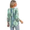 image:imageXIEERDUO 34 Length Sleeve Womens Tops Dressy Casual Blouses for Women 2026 Trendy V Neck T Shirts Summer ClothesZ Green Plaid