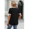 image:imageXIEERDUO Womens Tops Summer Short Sleeve Dressy Casual Blouses Business Trendy Tunic Pleated Shirts Fashion Clothes 2026Multi Stripe