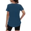 image:imageXIEERDUO Womens Workout Tops Short Sleeve Shirts Sun Protection UPF 50 Quick Dry Outfits for Hiking Running V Neck S3XL10 Dark Blue