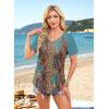 image:imageXIEERDUO Summer Tops Short Sleeve Boho Shirts Raglan Spring Outfits Fashion Clothing Resort Wear for Women 2026Boho Multicolor