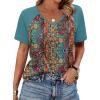 image:imageXIEERDUO Summer Tops Short Sleeve Boho Shirts Raglan Spring Outfits Fashion Clothing Resort Wear for Women 2026Boho Multicolor