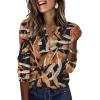 image:imageXIEERDUO 34 Length Sleeve Womens Tops Fashion Clothing V Neck T Shirts Dressy Blouses Business Casual Outfits Tunic TopsDblack Floral