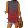 image:imageXIEERDUO Womens Tank Tops V Neck Basic Solid Color Casual Flowy Summer SleevelessRed Ash Printing