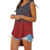 image:imageXIEERDUO Womens Tank Tops V Neck Basic Solid Color Casual Flowy Summer SleevelessRed Ash Printing