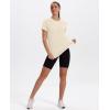 image:imageXIEERDUO Womens Workout Tops Short Sleeve Shirts Quick Dry Outfits for Hiking Running S3XL07 Apricot Cream White