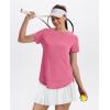 image:imageXIEERDUO Womens Workout Tops Short Sleeve Shirts Quick Dry Outfits for Hiking Running S3XL08 Watermelon Red