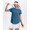 image:imageXIEERDUO Womens Workout Tops Short Sleeve Shirts Quick Dry Outfits for Hiking Running S3XL12 Dark Blue Green