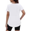 image:imageXIEERDUO Womens Workout Tops Short Sleeve Shirts Quick Dry Outfits for Hiking Running S3XL15 Pure White