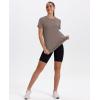 image:imageXIEERDUO Womens Workout Tops Short Sleeve Shirts Quick Dry Outfits for Hiking Running S3XL16 Brown